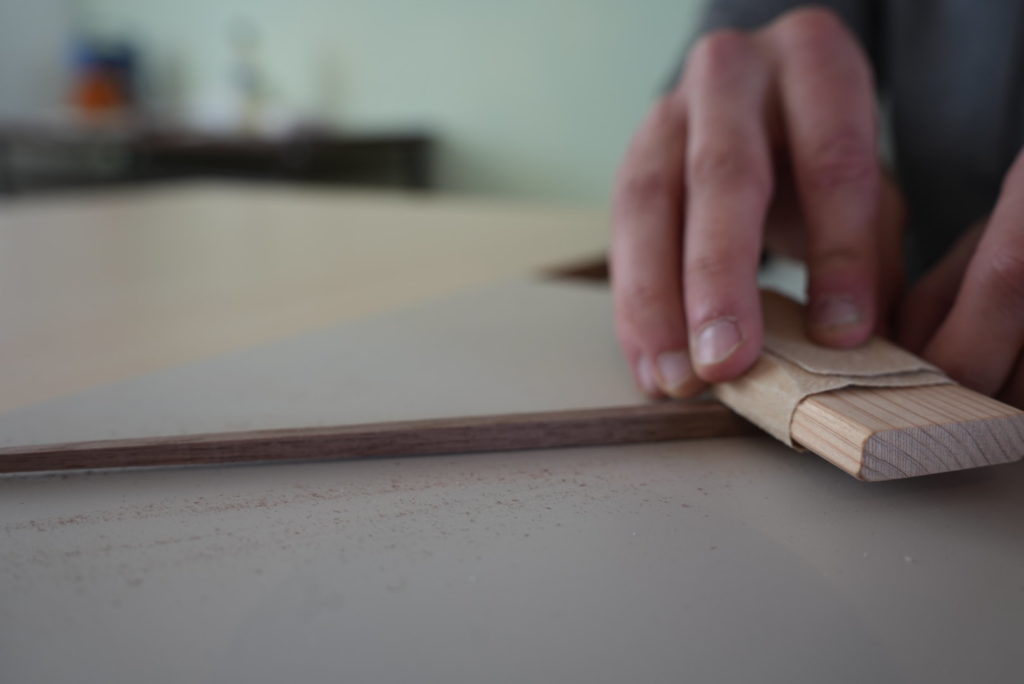 sanding chopstick